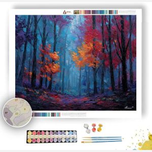 INDIGO AUTUMN FOREST - Paint by Numbers Full Kit
