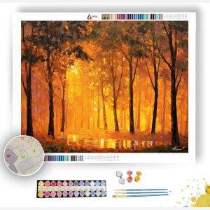 ORANGE RAINLIGHT FOREST - Paint by Numbers Full Kit