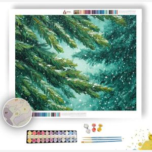EVERGREEN SNOWFALL - Paint by Numbers Full Kit