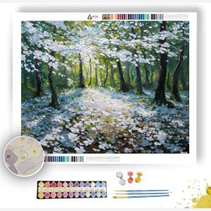 FOREST OF SNOWY PETALS - Paint by Numbers Full Kit