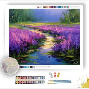 VIOLET STREAM MEADOW - Paint by Numbers Full Kit