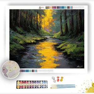 GOLDEN RIVER FOREST - Paint by Numbers Full Kit