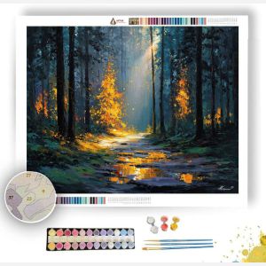 FOREST OF MOVING LIGHT - Paint by Numbers Full Kit