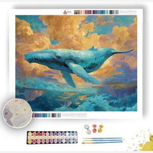 TURQUOISE SKY WHALE - Paint by Numbers Full Kit