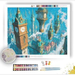 THE CITY OF FLOATING CLOCKTOWERS - Paint by Numbers Full Kit