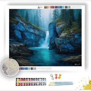 SAPPHIRE TEMPLE FALLS - Paint by Numbers Full Kit
