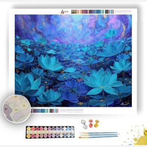 OCEAN OF LUMINOUS LOTUSES - Paint by Numbers Full Kit