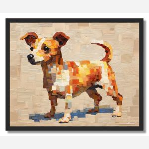 PIXEL DOG MINIATURE - FRAMED