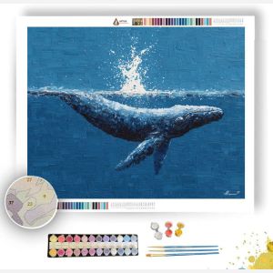 PIXEL WHALE MINI - Paint by Numbers Full Kit