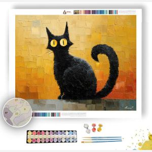 PIXEL CAT SILHOUETTE - Paint by Numbers Full Kit