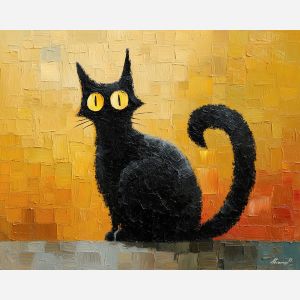 pixel cat, minimal cat sprite, black silhouette, low-res animal, pixel tail curl, tiny block cat, simple pixel art, 8-bit minimal style, pet icon pixel, monochrome pixel creature, clean design, minimalist cat graphic, retro icon