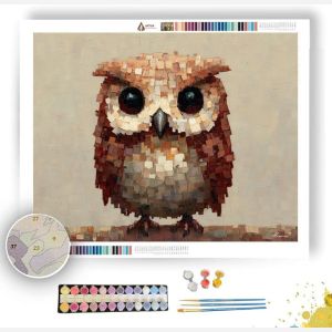 PIXEL OWL SIMPLE - Paint by Numbers Full Kit