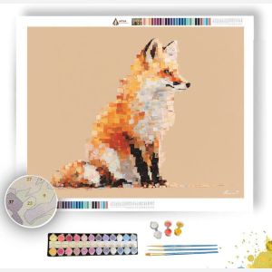 PIXEL FOX MINIMAL - Paint by Numbers Full Kit