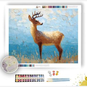 PIXEL DEER SILHOUETTE - Paint by Numbers Full Kit