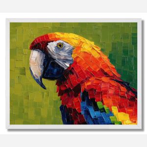 PIXEL PARROT BRIGHT - FRAMED