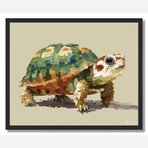 PIXEL TURTLE SIMPLE - FRAMED