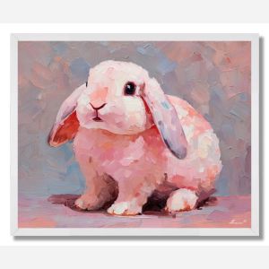 PIXEL KAWAII BUNNY - FRAMED