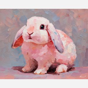 kawaii bunny pixel, cute pink rabbit, rosy cheeks pixel, floppy ears sprite, adorable bunny chibi, pastel tones, tiny animal icon, cute character pixel