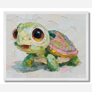 PIXEL KAWAII TURTLE - FRAMED