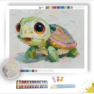 PIXEL KAWAII TURTLE - Paint by Numbers Full Kit