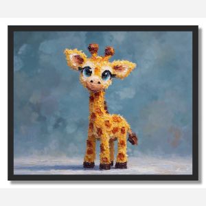 PIXEL KAWAII GIRAFFE - FRAMED