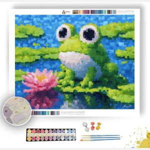 PIXEL KAWAII FROG - Paint by Numbers Full Kit