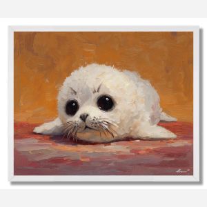 PIXEL KAWAII SEAL - FRAMED