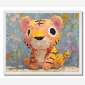 PIXEL KAWAII TIGER - FRAMED