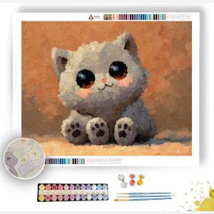 PIXEL KAWAII CAT - Paint by Numbers Full Kit