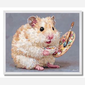 PIXEL KAWAII HAMSTER - FRAMED