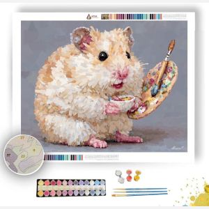 PIXEL KAWAII HAMSTER - Paint by Numbers Full Kit