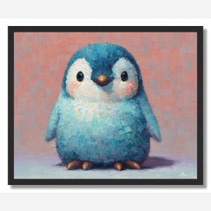 PIXEL KAWAII PENGUIN - FRAMED