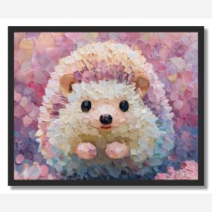PIXEL KAWAII HEDGEHOG - FRAMED
