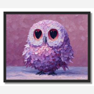 PIXEL KAWAII OWL - FRAMED