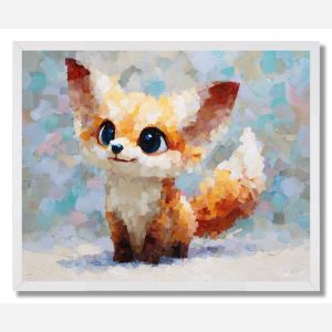 PIXEL KAWAII FOX - FRAMED