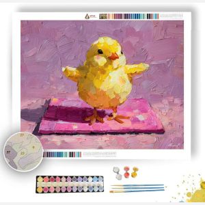 KAWAII CHICK DOING YOGA - Paint by Numbers Full Kit