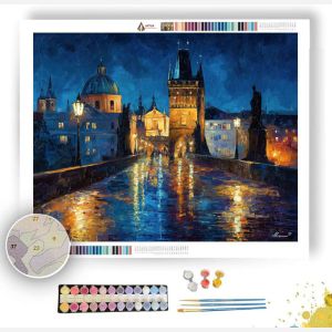CHARLES BRIDGE NIGHT LANTERNS - Paint by Numbers Full Kit