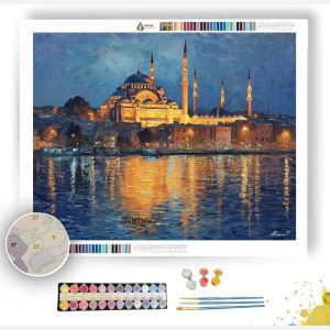 ISTANBUL BOSPHORUS BLUE MOSQUE GLOW - Paint by Numbers Full Kit