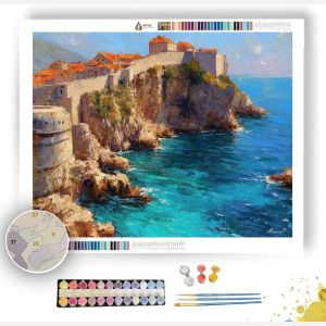 DUBROVNIK OLD WALLS AND ADRIATIC - Paint by Numbers Full Kit