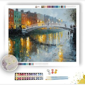 DUBLIN HAPENNY BRIDGE RAINLIGHT - Paint by Numbers Full Kit