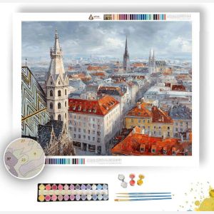 VIENNA ST STEPHENS SPIRE ABOVE ROOFS - Paint by Numbers Full Kit