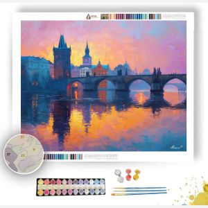 PRAGUE CHARLES BRIDGE DAWN - Paint by Numbers Full Kit