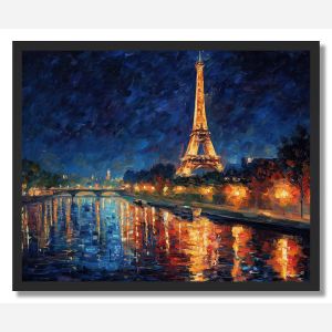 EIFFEL TOWER MIDNIGHT SPARKLE - FRAMED