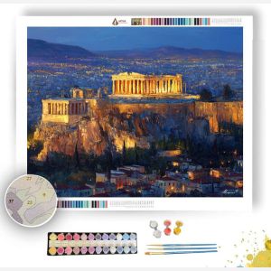 ACROPOLIS ABOVE ATHENS TWILIGHT - Paint by Numbers Full Kit