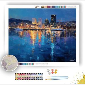 OSLO FJORD MIDNIGHT SHIMMER - Paint by Numbers Full Kit