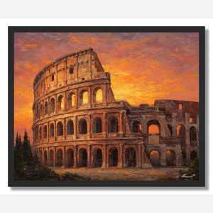 COLOSSEUM ROMAN SUNSET - FRAMED