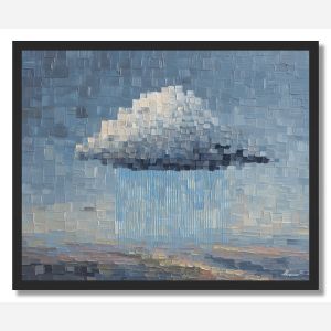 PIXEL RAINY CLOUD - FRAMED
