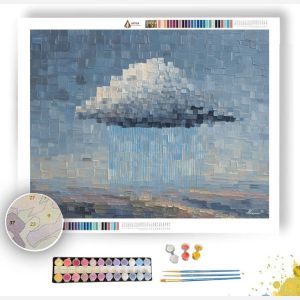 PIXEL RAINY CLOUD - Paint by Numbers Full Kit