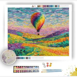 PIXEL HOT AIR BALLOON - Paint by Numbers Full Kit