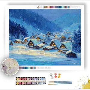 PIXEL WINTER VILLAGE - Paint by Numbers Full Kit